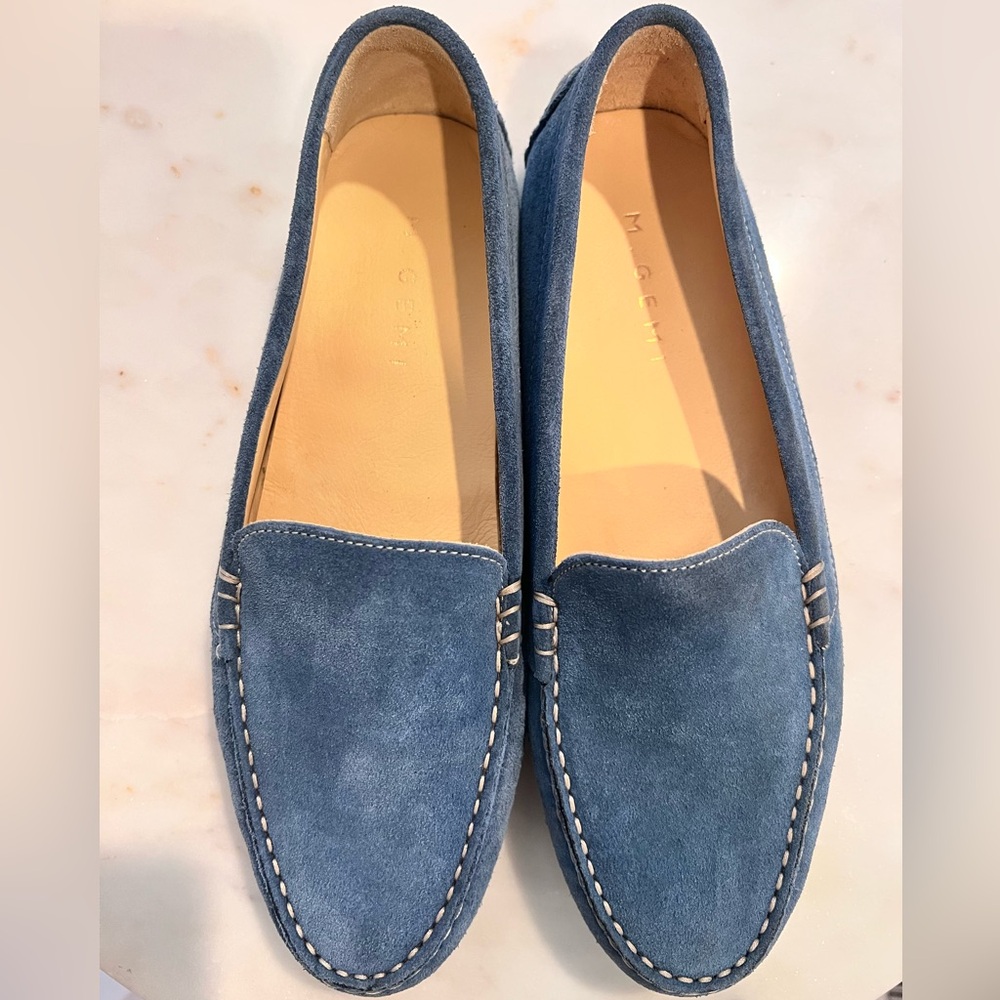 M.GEMI The Felize Suede Dusk Blue Sz. 39